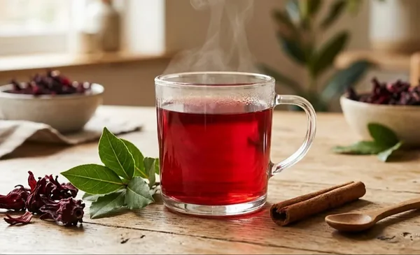 Disfruta los beneficios del té de jamaica, laurel y canela