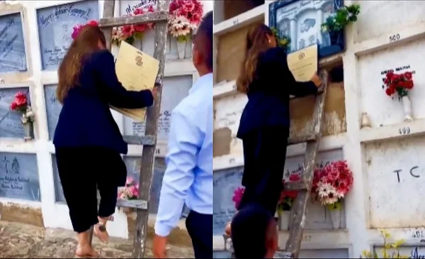 Un diploma que trasciende la ausencia: el emotivo gesto de una joven con su padre