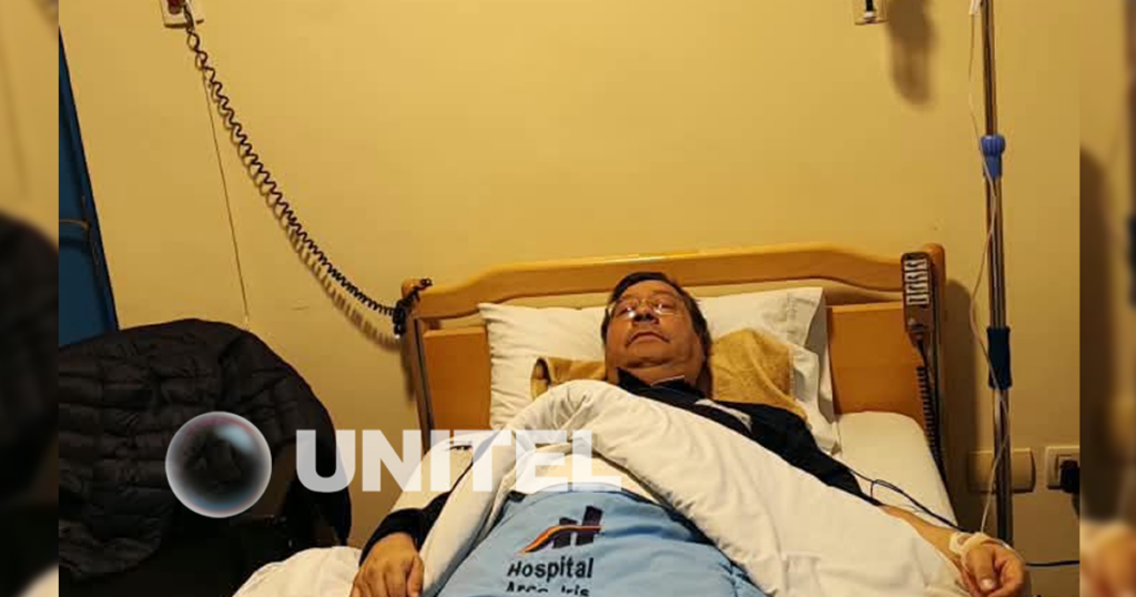 Luis Arce se encuentra internado en el Hospital Arco Iris bajo estricta vigilancia