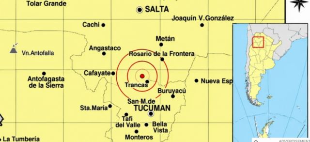 Sismo de magnitud 5 se sintió en Tucumán y Salta