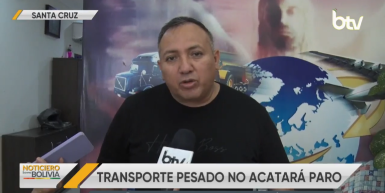 Transporte Pesado Internacional se opone al paro de choferes y lo considera una maniobra política