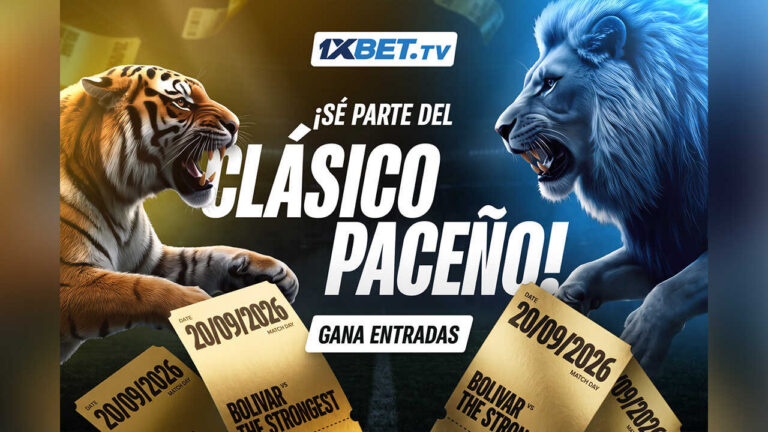 Sorteo de entradas para el Clásico Paceño por parte de 1xBet.tv