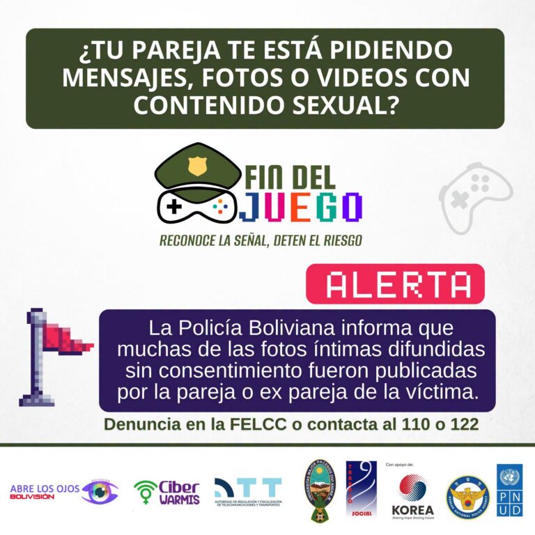 Campaña ‘Fin del Juego’ busca frenar la violencia digital en Bolivia