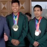 Rodrigo Paz se reunió con los campeones del Mundial Open de Ráquetbol