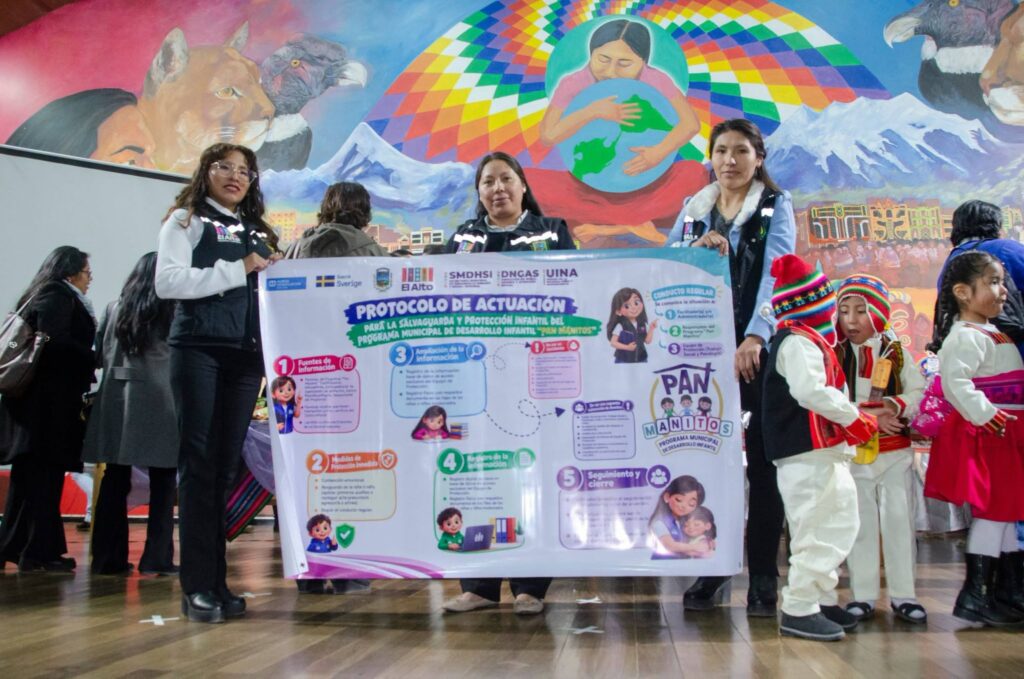 El Alto implementa protocolos de protección infantil en el programa Pan Manitos