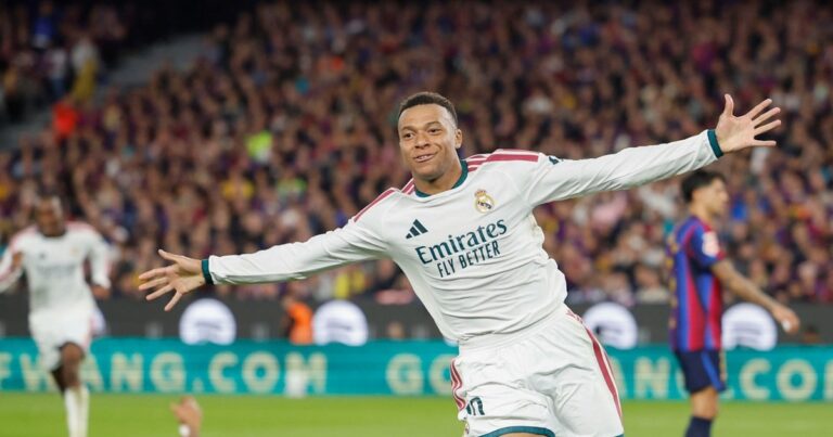 Mbappé brilla en la victoria del Real Madrid sobre el Barcelona